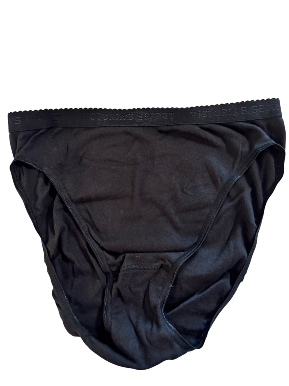 Vintage Y2K Victoria’s Secret Black High Leg Brief Panties Large
